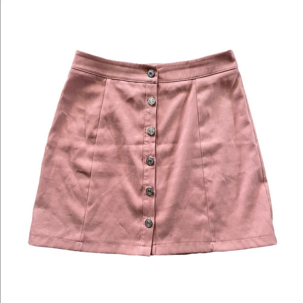 SHEIN Pink Button Down The Front Skirt Size Medium